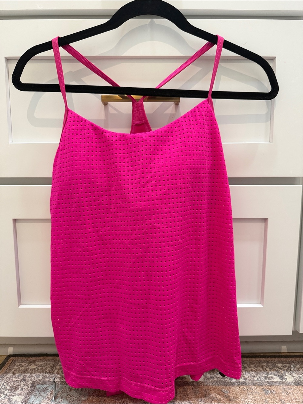 Nike Hot Pink Women's Swim Cami with Eyelet Texture